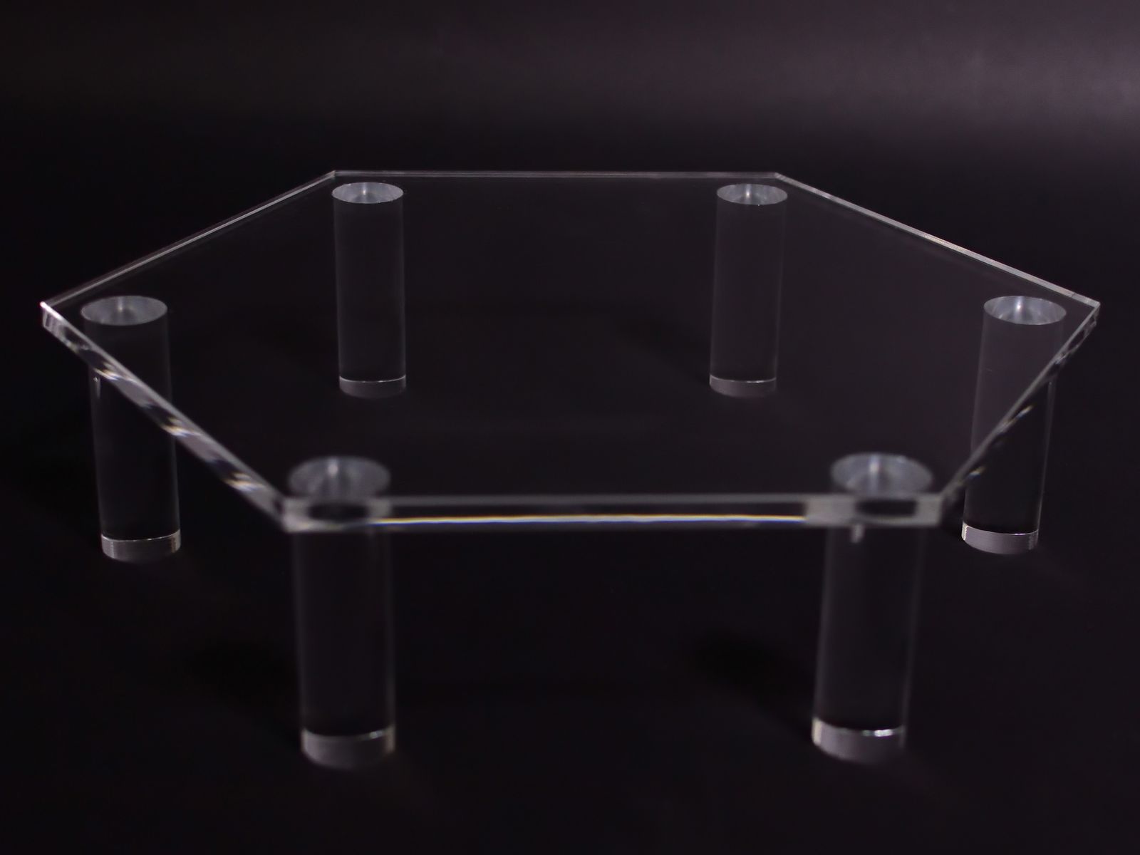 5mmアクリル製　六角形展示用テーブル（セミオーダーサイズ）
